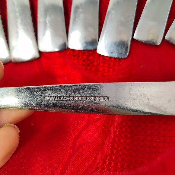 10X Mix Wallace WAS213 Stainless Forks N Spoons Flatware Heavy Solid Tbsp Tsp - Picture 8 of 16